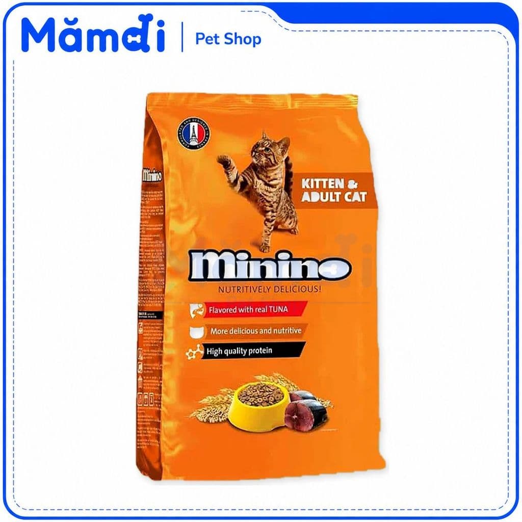 Hạt Minino Tuna Vị Cá Ngừ Cho Mèo | 1.3kg , Protein 28% & Taurine