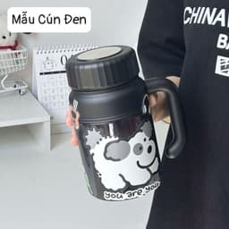 Bình Nước Học Sinh / Văn Phòng 1000L Nhựa An Toàn Chống Tràn Hình Chó Mèo bb VOICON-[DA66] 3
