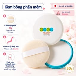 Phấn Nén Shiseido Baby Pressed Powder 50g Nội Địa Nhật -  Phấn Rôm Cho Bé - Phấn Kiềm Dầu Cho Mẹ 7
