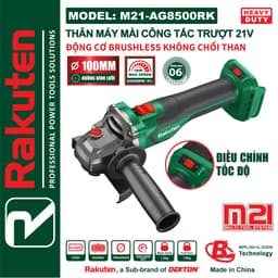 Thân máy mài pin 10 cấp độ DEKTON (RAKUTEN) M21-AG8500RK, Tốc độ 8500RPM, Chân pin phổ thông 1