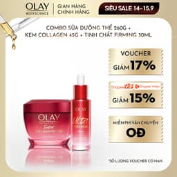 [KOL] [LS] Combo Kem Dưỡng Ẩm OLAY Super Collagen Peptides 45G + Serum OLAY Ultra Firming 30ML 1