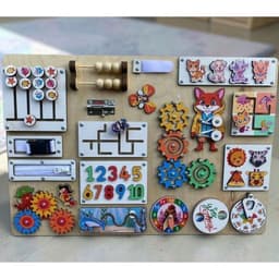 Bảng bận rộn - Busy Board - Đồ chơi gỗ giáo dục cho bé Montessori - Board game 8