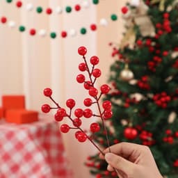 Sỉ 100 Nhánh Cherry, đào đông 12 quả Loại 1 dùng để trang trí Tết, làm oản, và quà tặng. 5