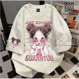 Áo Phông nữ Form rộng tay lỡ  chất cotton su-  sun time  mã tổng hợp M023 - thulinshop99 1