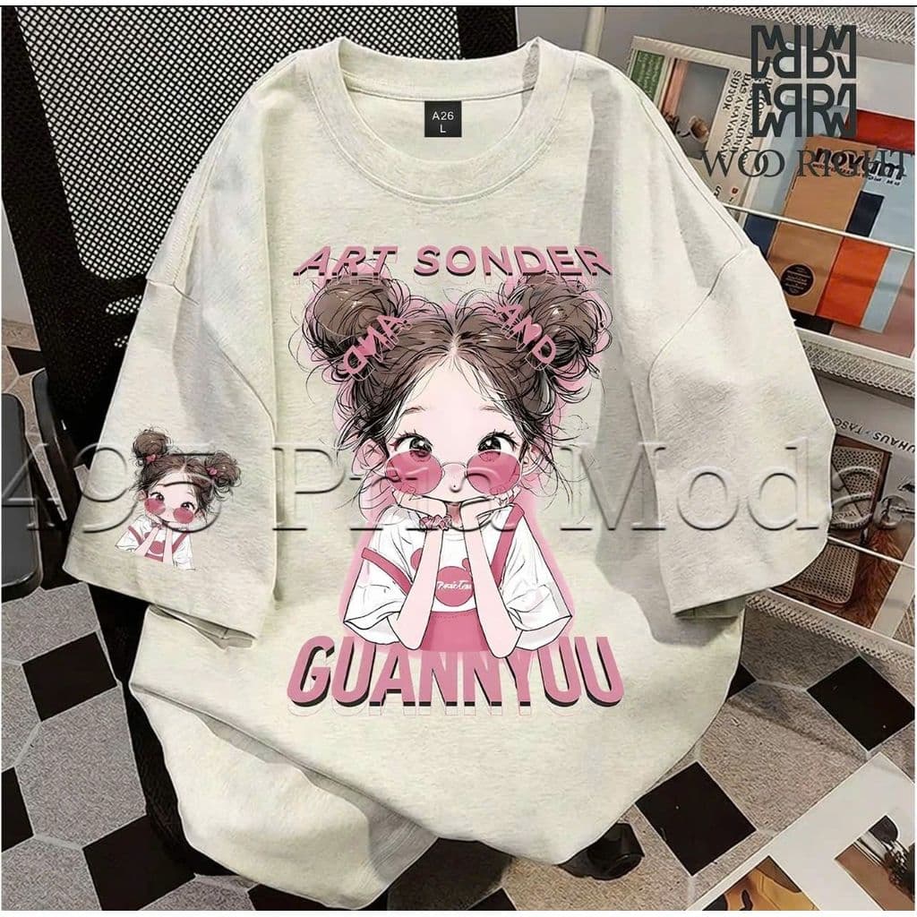 Áo Phông nữ Form rộng tay lỡ  chất cotton su-  sun time  mã tổng hợp M023 - thulinshop99