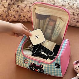 Túi Đựng Mỹ Phẩm Cầm Tay Hoạt  Hình Phong Cách Hàn Quốc Dung Tích Lớn Mẫu Mới 3