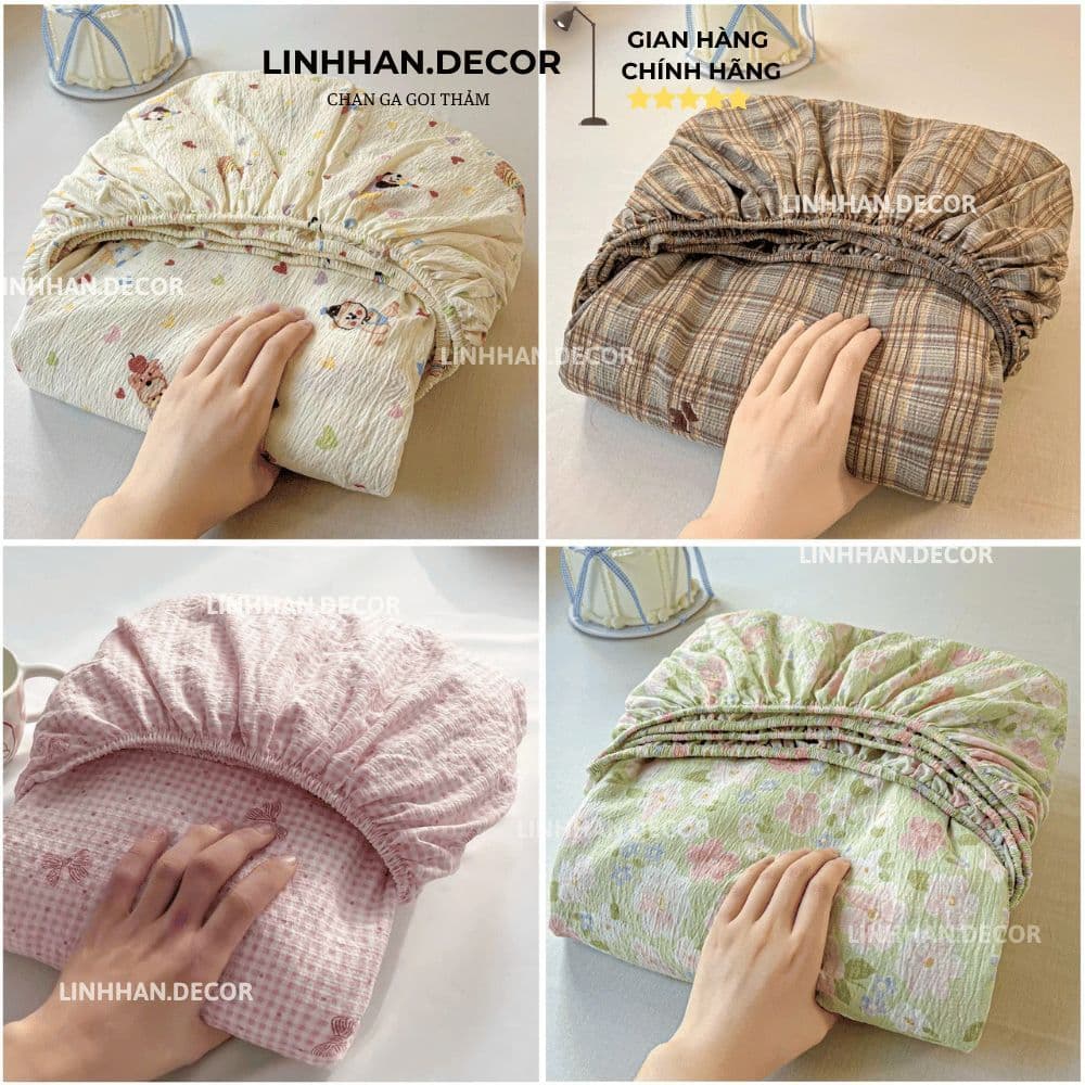 Bộ Ga Gối Lumicottice Dệt Tơ Tằm Mới 2026 Thoáng Mát Êm Ái Họa Tiết Thanh Lịch Sang Trọng Decor Phòng Ngủ- LINHHAN.DECOR