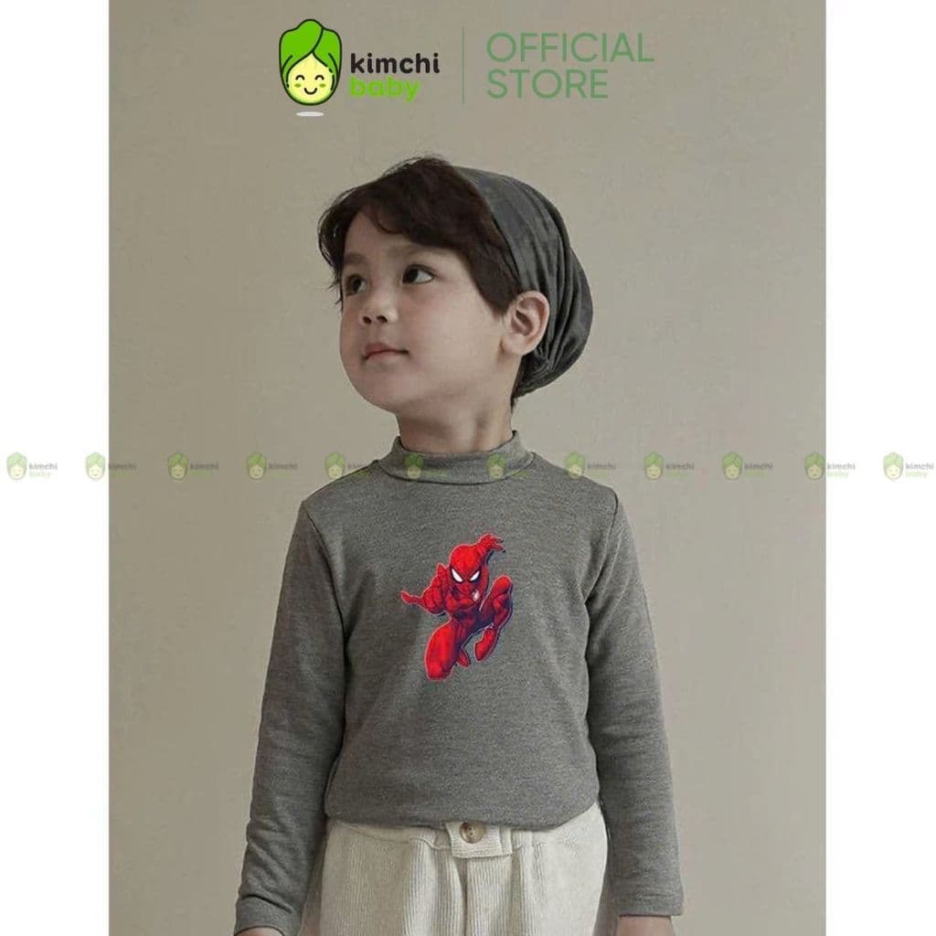 [10-29KG] Áo giữ nhiệt bé trai cao cấp KIMCHIBABY cổ cao 3p DÀY MỊN SIÊU ẤM dài tay cho bé mặc thu đông ACL601