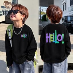 Áo Thun Dài Tay Bé Trai Shin Cậu Bé Bút Chì Họa Tiết Hoạt Hình Đáng Yêu Streetwear Form Rộng Cá Tính Cotton Shop Đậu Đậu 6