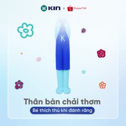 Bàn Chải Đánh Răng Trẻ Em KIN, Lông Mềm, An Toàn Cho Nướu, Cho Bé 2-6 Tuổi, Chính Hãng 5