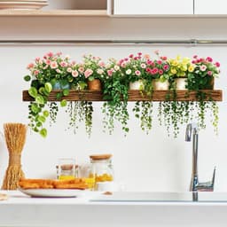 DT29 - 40x70cm Decaltrong dán tường kệ chậu cây hoa nhiều màu sắc , Sẵn keo kt 40*70cm 3