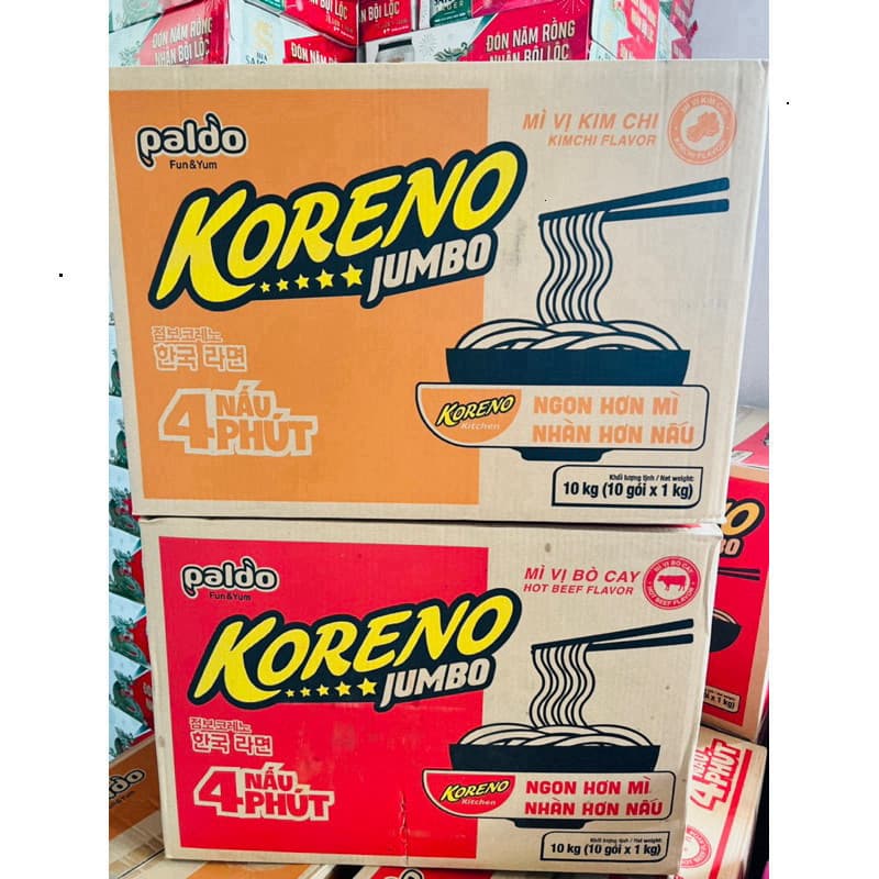(SẴN SLL GIAO NGAY) Mì Koreno Jumbo Chính Hãng 100 Gói/Thùng Sẵn SLL Giá Sỉ date mới , dokhogiasi