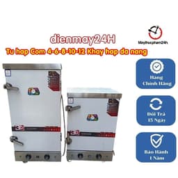 Tủ hấp công nghiệp đa năng 4-24 khay: hấp cơm, giò, chả, gà ủ muối, xúc xích ngon. 4