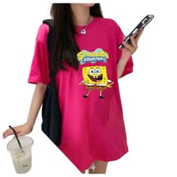 Áo thun nữ trơn cotton su 3158, form rộng unisex tay lỡ, họa tiết CON LỪA - trenđy.-quanaounisex84 3