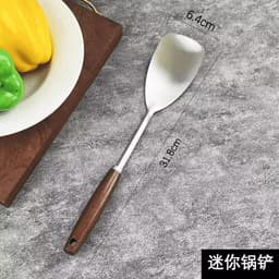 Xẻng Xào Thức Ăn Inox Tay Cầm Gỗ Dài 29.8cm – Muôi Múc Canh, Vá Lỗ Vớt Đồ Ăn Nhà Bếp 8