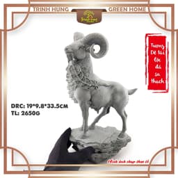Tượng Dê Đinh Mùi 2027 tài lộc size đại cao 33cm đá sa thạch - TƯỢNG DÊ PHONG THỦY TRANG TRÍ NHÀ CỬA, BÀN LÀM VIỆC 1