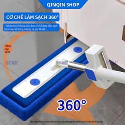 Bộ cây Lau Nhà Tự Vắt SUMI Bông Microfinick Thế Hệ Mới, Cây Chổi Lau Nhà Đa Năng,Làm Sạch 360 Độ Thông Minh B-SH5C 2