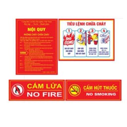 Bộ Nội Quy PCCC Tiêu Lệnh Chữa Cháy, Biển Cấm Lửa Cấm Hút Thuốc Trang Trí Văn Phòng Nhà Xưởng 5