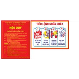 Bộ Nội Quy PCCC Tiêu Lệnh Chữa Cháy, Biển Cấm Lửa Cấm Hút Thuốc Trang Trí Văn Phòng Nhà Xưởng 8
