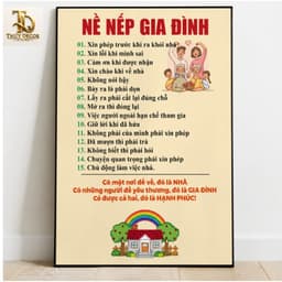 Tranh Treo Tường "Nề Nếp Gia Đình" - Có Khung 7