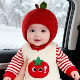 Mũ bông tai cho bé RODAROLA, Thiết kế bông tai mềm mại Lớp lót sang trọng cho trẻ sơ sinh đan len, họa tiết dệt kim bảo vệ nhiệt ấm áp cho trẻ mới biết đi Mũ ấm mùa đông 5