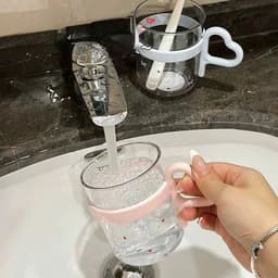 Cốc Nhựa Đánh Răng Có Quai 400ml Ly Uống Nước Trong Suốt Dễ Thương Tiện Dụng Cho Gia Đình VOICON-[DA66] 2