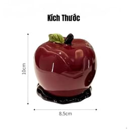 Hộp đựnġ tăm hình quả táo  lê  sáng bóng có nắp đặt bàn decor phòng khách VOICON-[DA72] 3