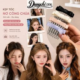 Lược Xước Cài Tóc Mái Đính Nơ Ruy Băng Nhỏ Xinh Xắn 2