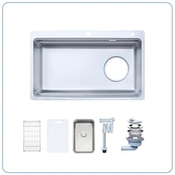 CHẬU RỬA BÁT 1 HỐ NOBINOX ARVO V775 | KÍCH THƯỚC 75 X 48CM | HÀNG CHÍNH HÃNG 3