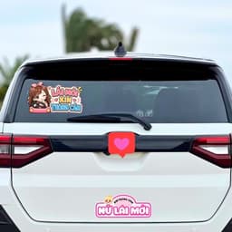 Decal Dán Nữ Lái Mới - Chibi Xinh Cute, Dễ Thương, Tạo Điểm Nhấn Độc Đáo Cho Chiếc Xe Của Bạn! 4