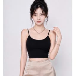 Áo Croptop Dây Mảnh Phong Cách, Áo Hai Dây Kiểu Nữ Chất Vải Borip Cotton Tốt Mặc Đẹp GUVIA CR19 2