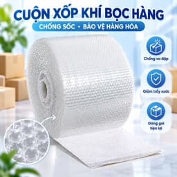 Xốp Chống Sốc Xốp Khí Nổ Đóng Gói Bảo Vệ Sản Phẩm 28x35x46cm, dài 100m  : 4