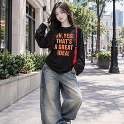 Áo thun form rộng chất cotton cõ giãn in hoạ tiết chữ nổi bật phong cách CT YES17 4 9 7 9