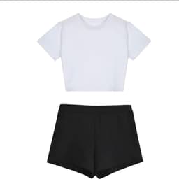 [ MỞ BÁN GIẢM 60% ] Sét bộ đồ nữ Quần ĐÙI legging + mix Croptop Mèo bóng đêm. 8