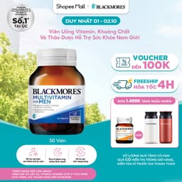[Hàng cty full va.t ko hủy]  Nam giới Vitamin Tổng Hợp Hỗ Trợ Sức Khỏe Blackmores Multivitamin For Men Lọ 50 Viên 1