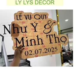 Bộ Tên Cô Dâu Chú Rể Decal Dán Mành Tre Trang Trí Gia Tiên Đám Cưới LY LYS DECOR 7