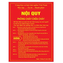 Bộ Nội Quy PCCC Tiêu Lệnh Chữa Cháy, Biển Cấm Lửa Cấm Hút Thuốc Trang Trí Văn Phòng Nhà Xưởng 9