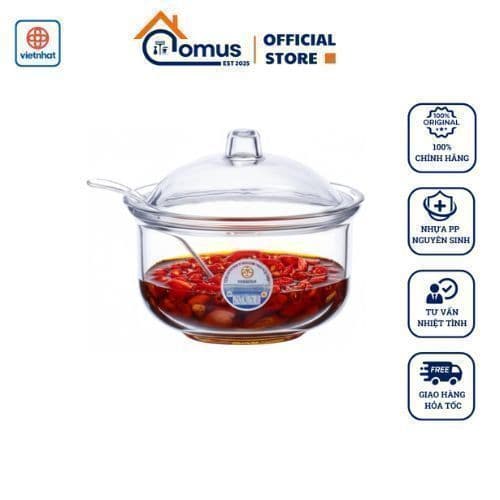 Hũ Nhựa Đựng Gia Vị Việt Nhật 2901/2, Lọ Đựng Tỏi Ớt Có Nắp Chắc Chắn - DOMUS