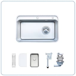 CHẬU RỬA BÁT 1 HỐ NOBINOX NOVA A382 | KÍCH THƯỚC 82 X 52 CM | HÀNG CHÍNH HÃNG 5