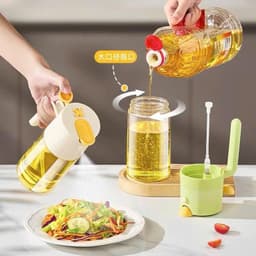 Bình Rót Dầu Ăn 2 trong 1  Dung Tích 460ml Chất Liệu Thủy Tinh Cao Cấp VOICON-BIN99 8