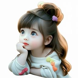Decal Dán Xe Hơi Chibi Bé Gái Chống Thấm Nước - Tem Trang Trí Dễ Thương Cho Vali 1