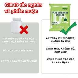 (Combo 10 Gói) Thông Cống Bọt Bong Bóng Sinh Học - Ngăn Ngừa Tắc Nghẽn, Khử Mùi Hôi, Phù Hợp Nhiều Loại Đường Ống 1995 3