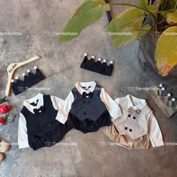 Body Suit Dài Tay Kèm Vương Miện Đeo Cho Bé Mùa Thu 5-12kg - Thiết Kế Ấm Áp Và Phong Cách 5