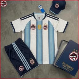 Bộ Quần Áo Bóng Đá Đội Tuyển Argentina Đấu Tập 26/27 - Vải Polyester Gai Thái Cao Cấp 2