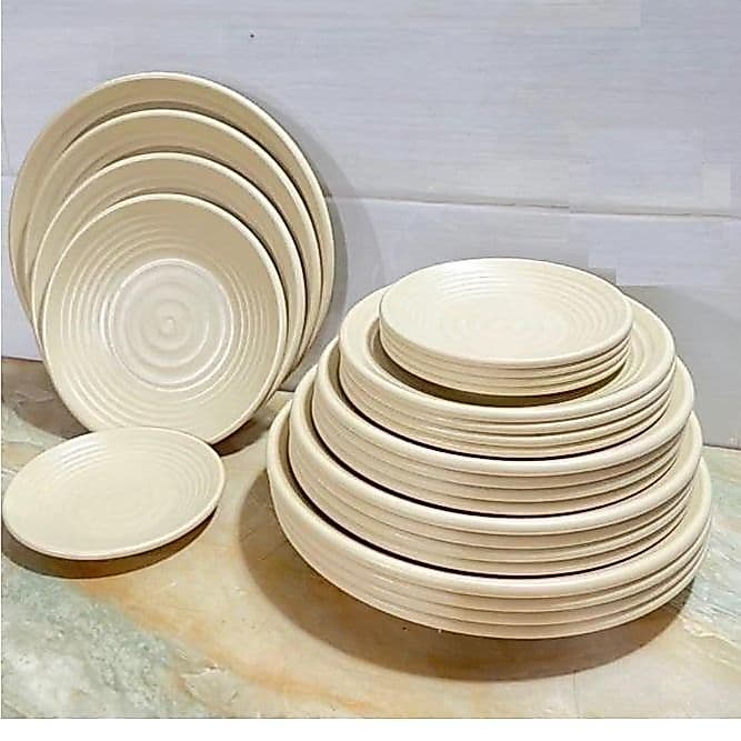 Combo 5 Đĩa nhựa tròn Thái hàng cao cấp Việt Nhật, đĩa đựng đồ ăn hoa quả phong cách sang trọng
