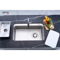 CHẬU RỬA BÁT 1 HỐ NOBINOX NOVA A382 | KÍCH THƯỚC 82 X 52 CM | HÀNG CHÍNH HÃNG 3