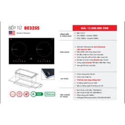 Bếp từ Bauer BE 32SS Bếp điện từ âm Inverter tiết kiệm điện, Nhập khẩu Malaysia 2