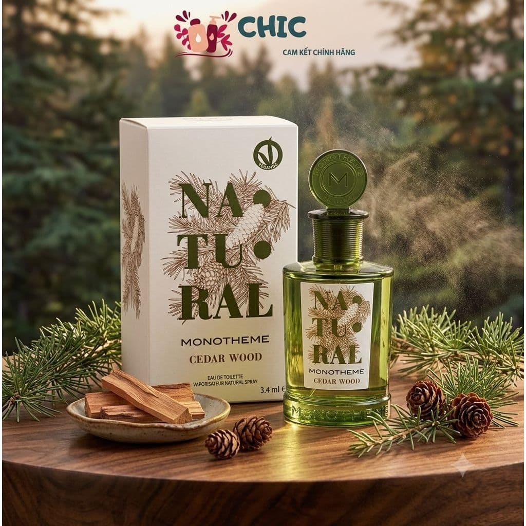 [Chính Hãng]-Nước hoa Monotheme Natural Cedar Wood EDT sp. 100ml