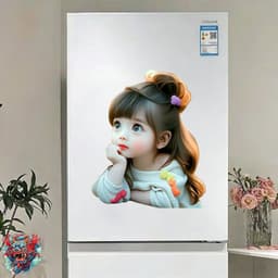 Decal Dán Xe Hơi Chibi Bé Gái Chống Thấm Nước - Tem Trang Trí Dễ Thương Cho Vali 6