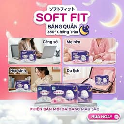 Băng Vệ Sinh Nữ Dạng Quần Diana Soft Fit Size SM/ L-XL/ML 12 + 4 miếng - Siêu Mỏng 0.3cm 5